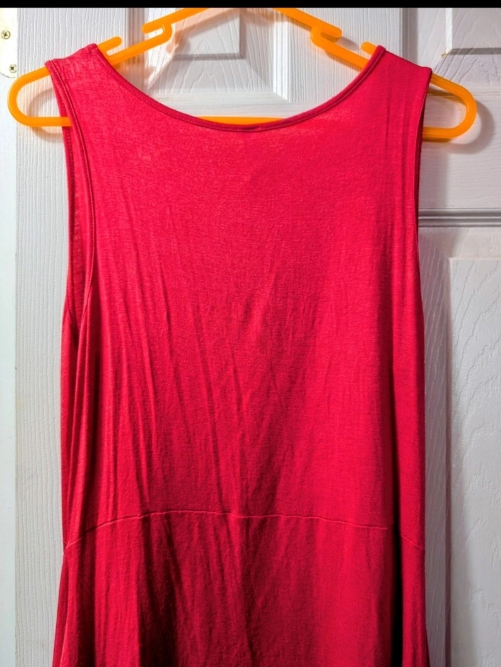 Candy Rose Dress Women Medium Pink Handkerchief Hem Sleeveless Boho Flowy Tunic - Picture 4 of 8